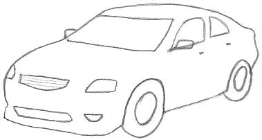  Sketches on Car Drawing Sedan Outline Jpg