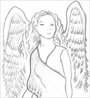 how to draw angel wings step by step