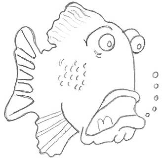 Cartoon Fish Drawing