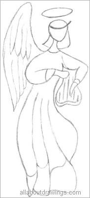 Christmas Angel Drawing