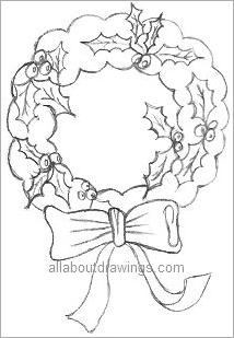 Christmas Wreath Drawing