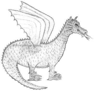 easy drawing of a dragon