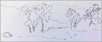 Easy outline landscape
