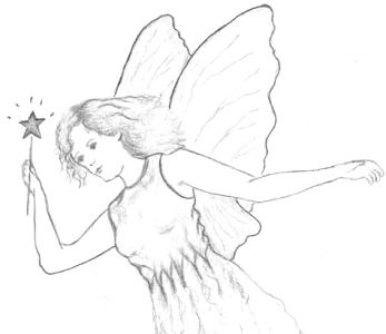 Fairy Drawing in pencil
