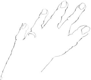 Blind Contour Drawing Of A Hand
