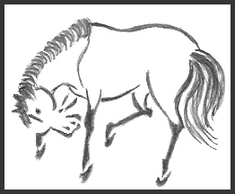 Japanese Horse Drawing