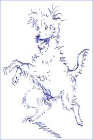 Pen Drawing Dog