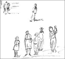 Sketches of people
