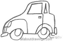 Cartoon Car Outline