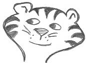 Cartoon Tiger Head Drawing