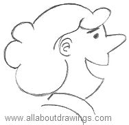 Cartoon Woman Outline