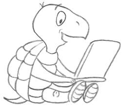 Drawing Of A Cartoon Turtle