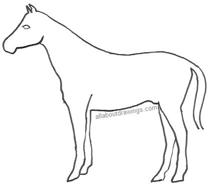 Horse Drawing Template