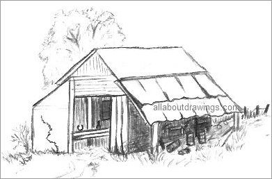 Old Barn Drawing