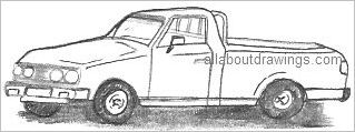Pick Up Truck Drawing